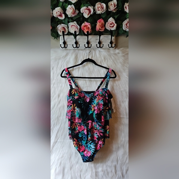 Krista Shape Solutions Bust Enhancer *Rare* Tropical Swimsuit - Picture 1 of 9